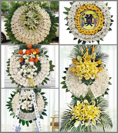 山西长治长子县大堡头镇北圈沟村花圈速递